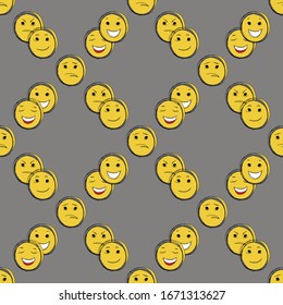 Fondo impecable con sonrisas. Emociones, caras