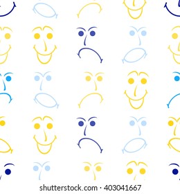 seamless background with Smileys
