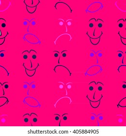 seamless background with Smileys