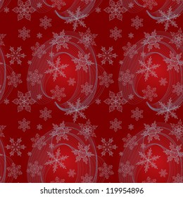 Seamless background with snowflakes.
