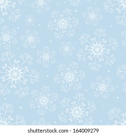 Seamless background with snowflakes
