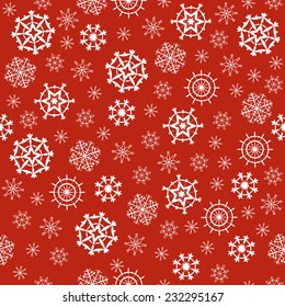 Seamless background with snowflakes