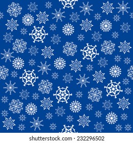 Seamless background with snowflakes