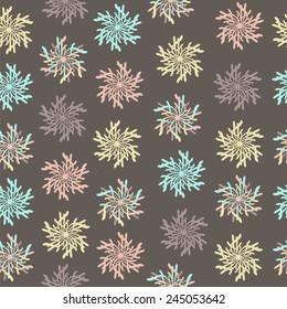 Seamless background with snowflakes.