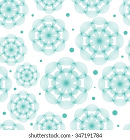 Seamless background of snowflakes.
