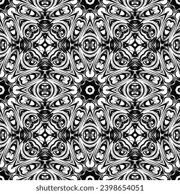 Fondo sin foco con copos de nieve. Imprimir. Fondo de repetición. Diseño de tela, papel pintado. vector.