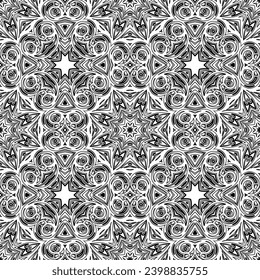 Seamless background with snowflakes. Print. Repeating background. Cloth design, wallpaper. vector.