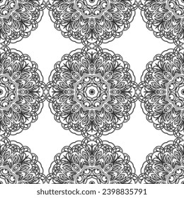 Seamless background with snowflakes. Print. Repeating background. Cloth design, wallpaper. vector.