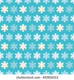 Seamless background with snowflakes. Print. Repeating background. Cloth design, wallpaper.
