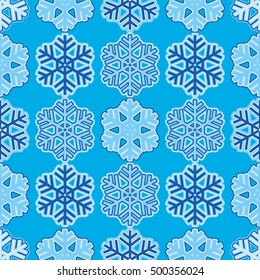 Seamless background with snowflakes. Print. Repeating background. Cloth design, wallpaper.
