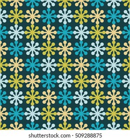 Seamless background with snowflakes. Print. Repeating background. Cloth design, wallpaper.