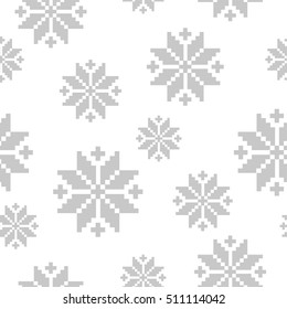 Seamless background with snowflakes. Print. Repeating background. Cloth design, wallpaper.