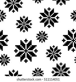 Seamless background with snowflakes. Print. Repeating background. Cloth design, wallpaper.