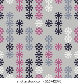 Seamless background with snowflakes. Print. Repeating background. Cloth design, wallpaper.