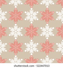 Seamless background with snowflakes. Print. Repeating background. Cloth design, wallpaper.