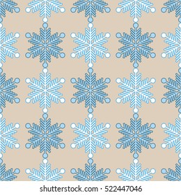 Seamless background with snowflakes. Print. Repeating background. Cloth design, wallpaper.
