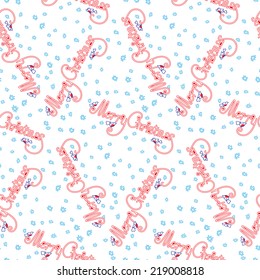 Seamless background with snowflakes. Vector illustration.