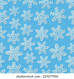 Seamless background with snowflakes. Vector illustration 