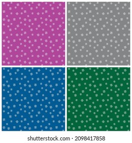 Seamless background with snowflakes. Winter holidays theme, a set of textures for Christmas and New Year.
