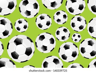 Seamless Background with soccer balls.