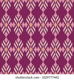 Seamless Background Southeast Asian Retro Aboriginal Traditional Art Textile Pattern Cross Line Geometry Check