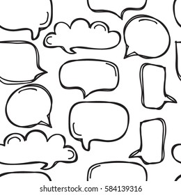 Seamless background of speech bubbles