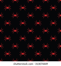 Seamless background with spider . Vector illustration.