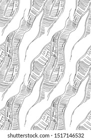 seamless background with spiral lines DNA and hollow