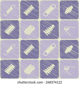 Seamless background with  Springs
