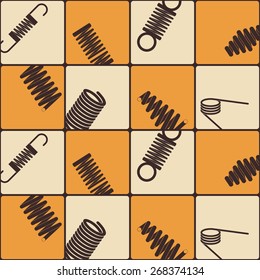 Seamless background with  Springs