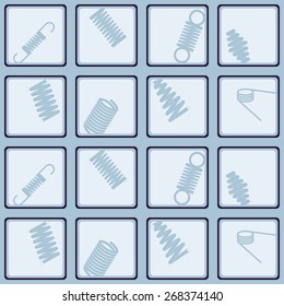 Seamless background with  Springs