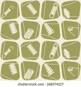 Seamless background with  Springs