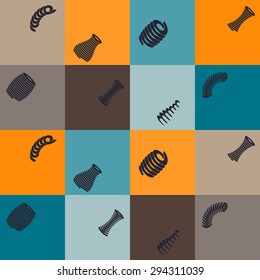 Seamless background with Springs for your design
