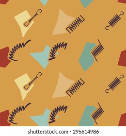 Seamless background with Springs for your design
