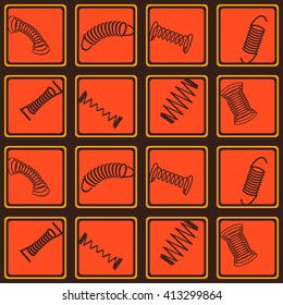 Seamless background with Springs for your design