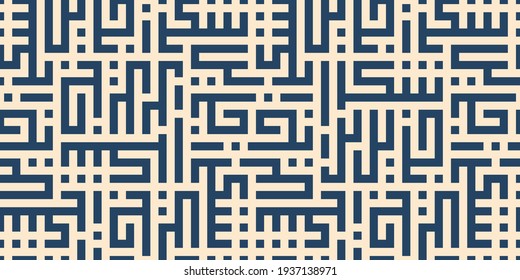 Seamless Background Square Kufic Calligraphy Based Stock Vector