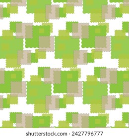 seamless background with squares green