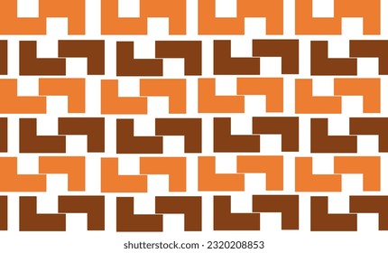 seamless background with squares l shape, Geometric seamless pattern. Abstract geometric geometric letter l graphic design pattern print. brown and beige Seamless repeat design for fabric printing