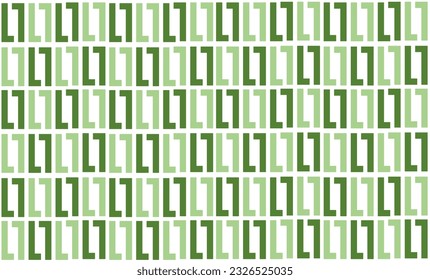 seamless background with squares l shape, Geometric seamless pattern. Abstract geometric geometric letter l graphic design pattern print. Green Seamless repeat design for fabric printing