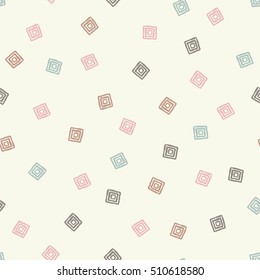 Seamless background with squares. Print. Repeating background. Cloth design, wallpaper.