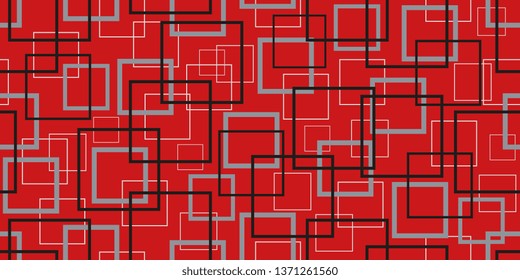 Seamless background. Squares. Scattered squares. Background of the frame. Square frames. Vector graphics