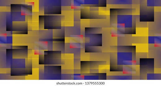 Seamless background. Squares. Scattered squares. Background of the frame. Square frames. Vector graphics