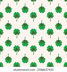 Seamless background with st. Patrick's day elements. 