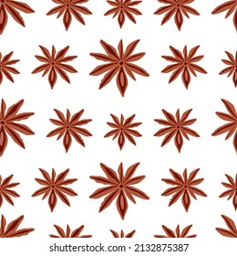 Seamless background of star anise