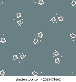 Seamless background star gender neutral pattern. Whimsical minimal earthy 2 tone color. kids nursery wallpaper or boho cartoon fashion all over print.