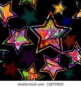 Seamless background with stars