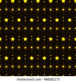 Seamless background of stars. Christmas pattern.