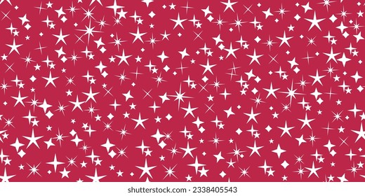 Seamless background with stars. Simple red pattern