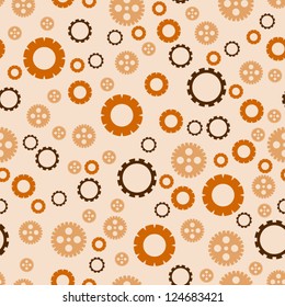 Seamless background with steampunk gears.