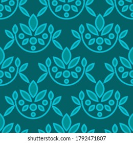 Seamless background with stitch embroidery. Ethnic pattern. Vector illustration for web design or print.